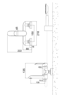 Смеситель для ванны Melana Paola MELANA-610604 сатин
